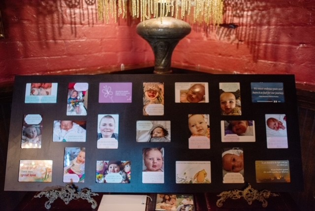 A chart with pictures of young babies